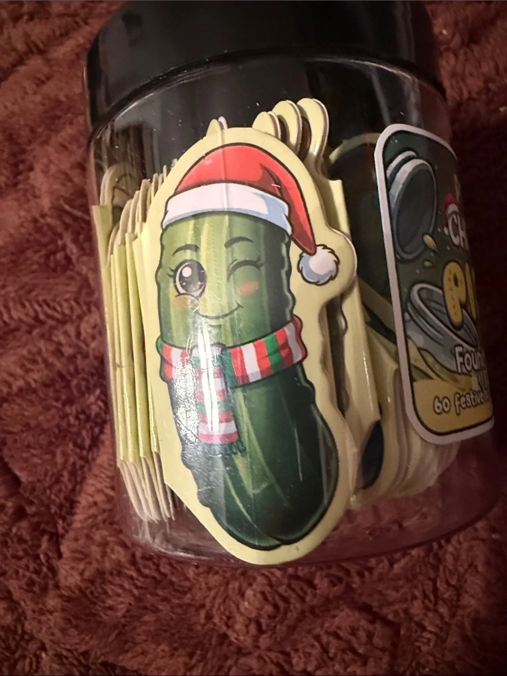 Positive Christmas Pickle Jar - Holiday Green Novelty Decoration